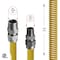 Flextron Gas Line Hose 5/8'' O.D.x12'' Len 1/2"x 3/4" MIP Fittings Yellow Coated Stainless Steel Flexible FTGC-YC12-12K - alternate 5